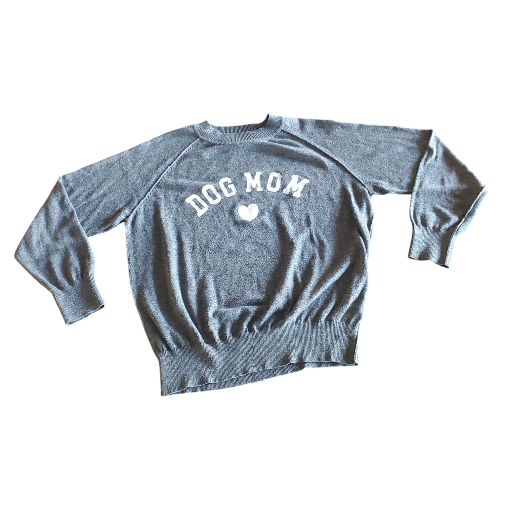 VUTTI Gray 'Dog Mom' Sweater (XL)